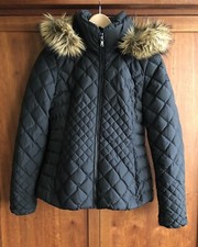 Poivre Blanc Womens 3-In-1 Ski Jacket Size XS Black Removable Faux Fur & Hood