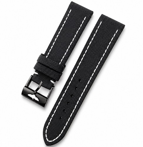 22mm nylon leather watch strap - 22mm,