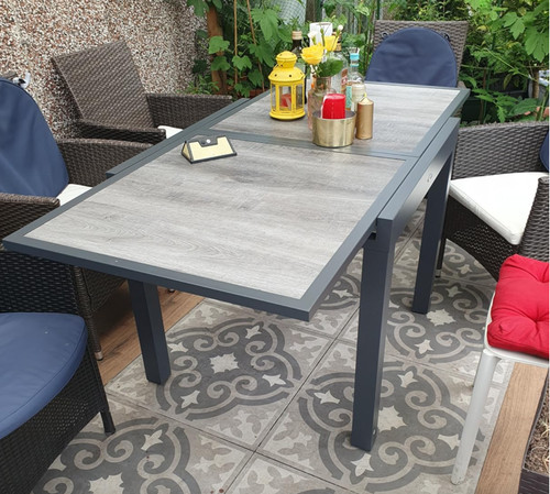 Extending garden dining table - extending,
