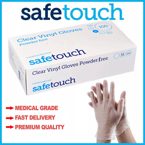 100 disposable clear vinyl - clear,
