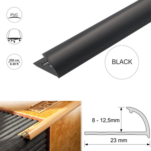 Round edge pvc tile - round,