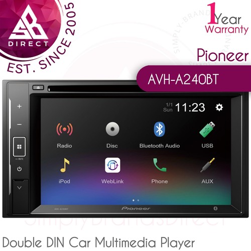 Pioneer avh a240bt double din - pioneer,