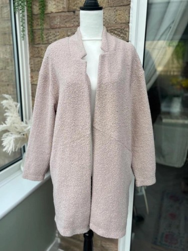 Pale pink bouclé open - m&s,