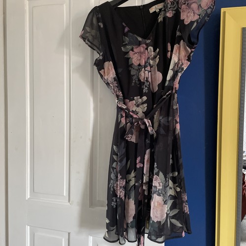 Ladies black floral print - ladies,