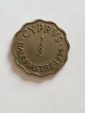 1934 Half Piastres Cyprus Coin