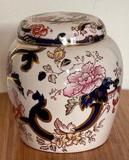 MASON'S IRONSTONE Blue Mandalay Lidded Ginger Jar