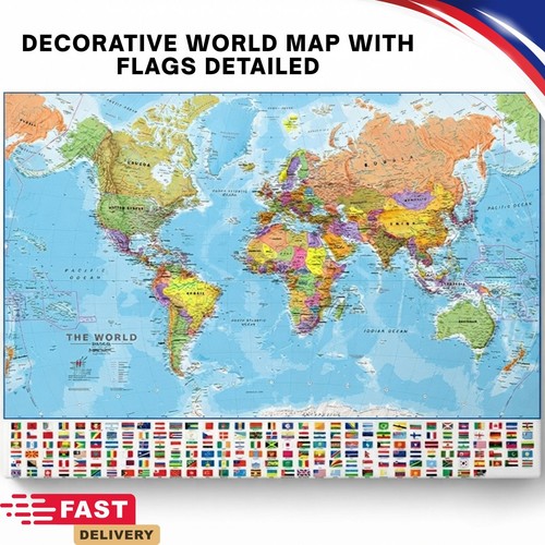World map canvas print - world,