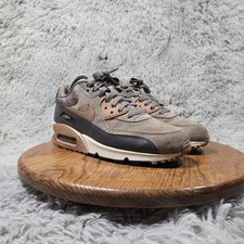 Nike Air Max 90 Womens Size 8.5 Gray/Rose/Gold Metallic Suede Shoes 768887-201 