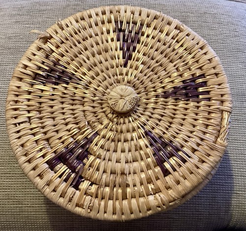 Vintage basket round - , wicker