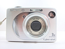 Sony Cyber-shot DSC-W1 5.1 MP 3X Zoom Digital Camera Tested + Card/Batt/Case.
