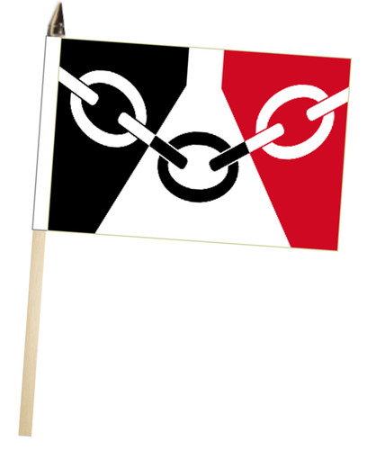 Black country large hand flag - large,
