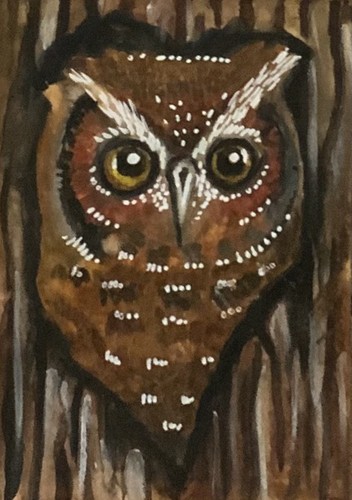 Aceo original watercolour - aceo,