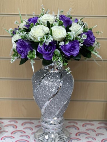 Silver vase with luxury - silver,