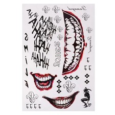 Halloween Batman The Joker Temporary Tattoos Suicide Squad Costume Sticker Decor