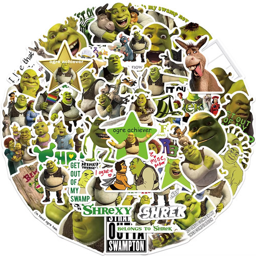 50x shrek stickers - stickers, ogre