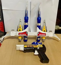 VINTAGE BANDAI MMPR POWER BLASTER WEAPONS & HOT SHOT POWER CYCLE POWER RANGER