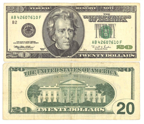 Large portrait dollar bill - portrait,