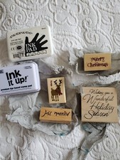 3 Christmas Wooden Stamps