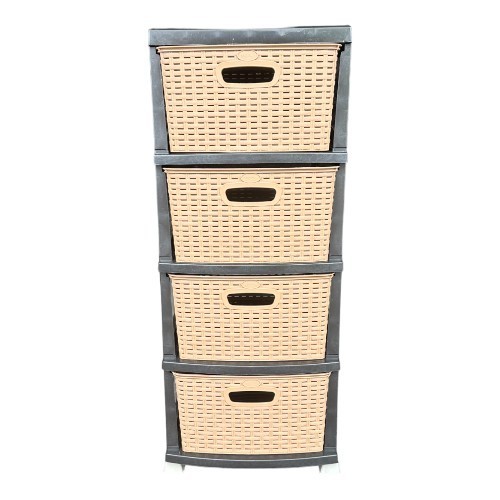 Tier plastic storage drawers - 4,