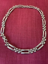 Monet Pre Loved 15 Inch Long Silver Tone Necklace In very good condition