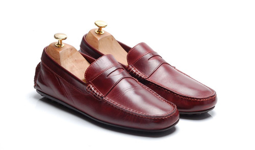 Cheaney burgundy calf - calf, penny