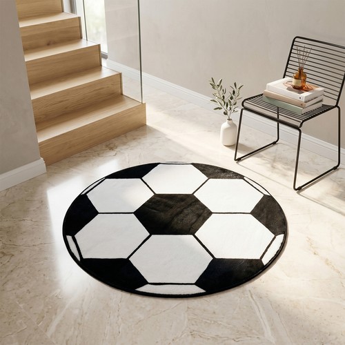 Faux wool football area rugs - faux,