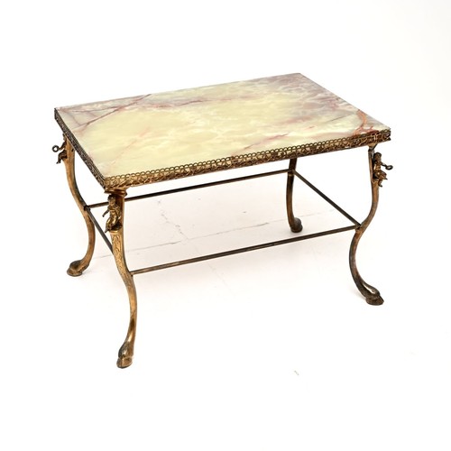 Antique french brass and onyx - french,