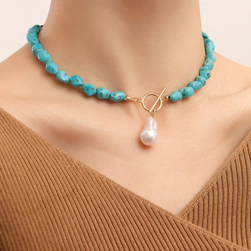Natural turquoise asymetricall