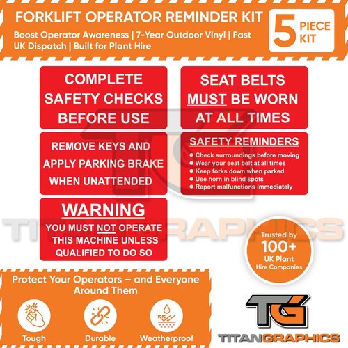 Forklift safety sticker - forklift,
