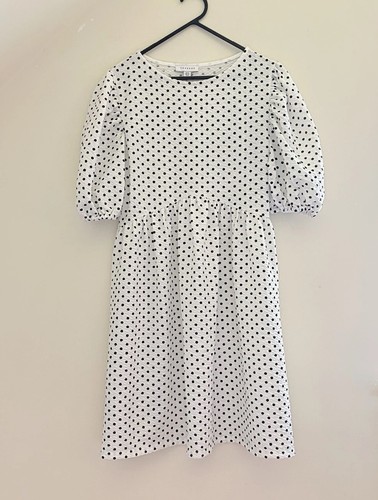 Topshop white black polka dot - topshop, white/black