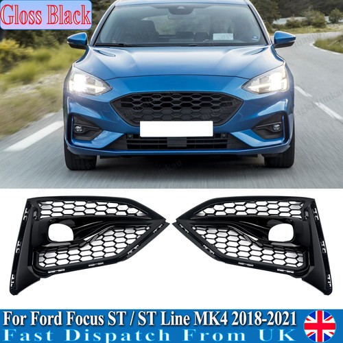 Black honeycomb front fog - black,
