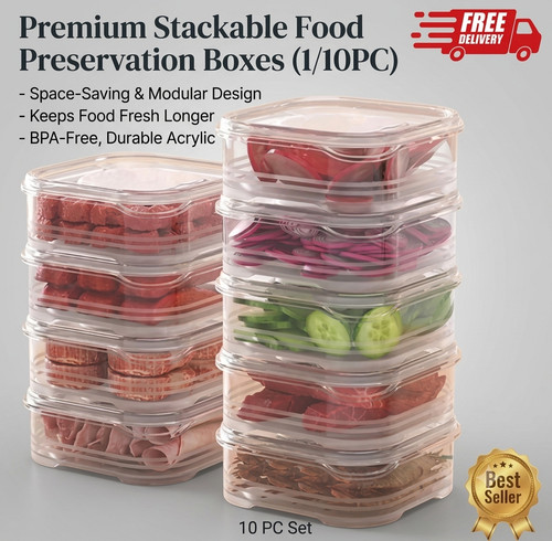 Transparent food storage box - food,