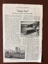 M68b  Ephemera 1940s Article Patent Fuel How Briquettes Are Made