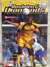 Rushden Diamonds v Luton Town 04/11/03 ( LDV Vans Trophy )