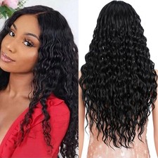 Ladies Lace Front Brazilian Remy Human Full Wig Hair Human Hair Curly Wave Wig 