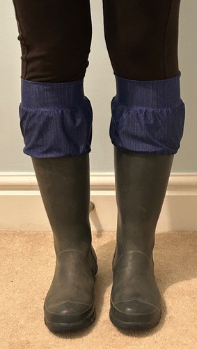 Welly boot toppers denim print - toppers,