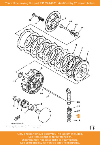 Yamaha oil seal 93109 14021 - oil, 93109-14021
