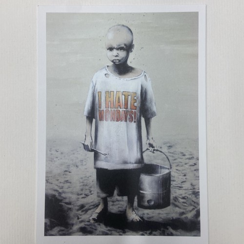 Banksy postcard hate mondays - banksy,