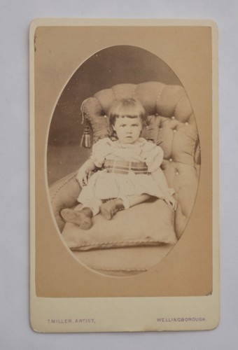 Cdv girl button back - cdv, button-back