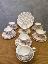 Vintage 1950s Royal Stuart Spencer Stevenson “Pinkie” - Tea Set Bone China -21