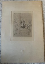 Louvre Chalcographie Print Renaissance MadonnaChild Intaglio Blindstamp