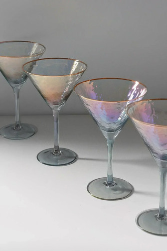Iridescent grey hammered - iridescent,