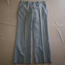 Vtg Mens 36x32 Light Blue Bootcut Flat Front 80s Mens Rockabilly Pants
