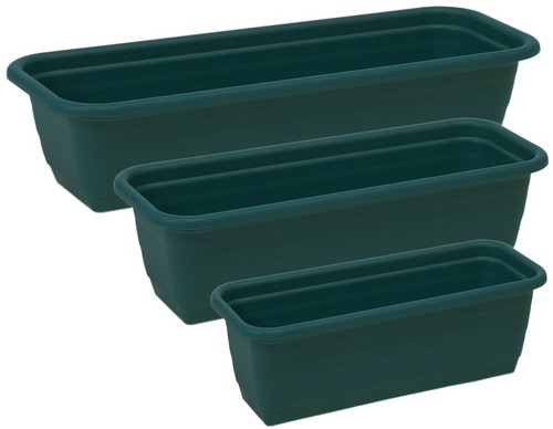 Green trough plant pot - trough,