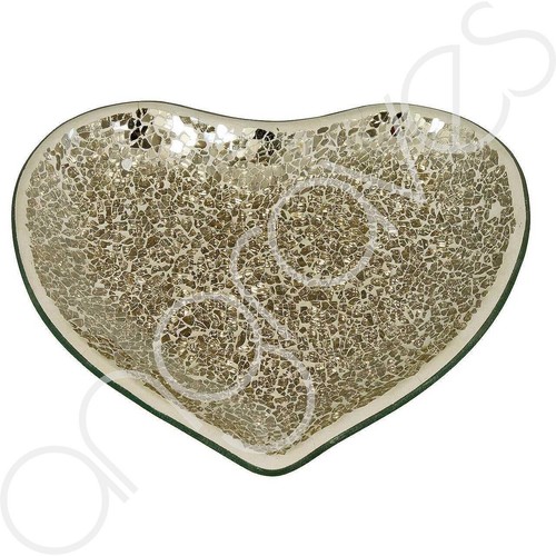 Love heart glass mercury - love, gold