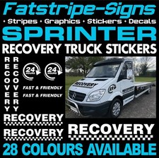 to fit MERCEDES SPRINTER RECOVERY TRUCK STICKERS GRAPHICS DECALS STRIPES 24/7