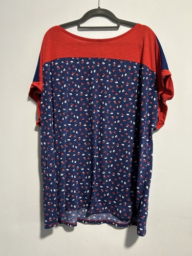 Navy blue and - and, red