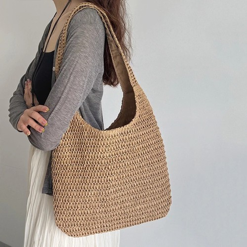 Women woven straw shoulder - woven,