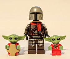 LEGO Star Wars Minifigures The Mandalorian sw1170 & 2 X Grogu  sw1173 (75307)