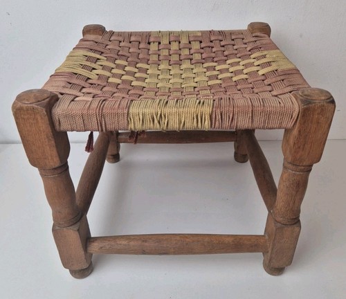 Vintage wooden and twine woven - wooden,